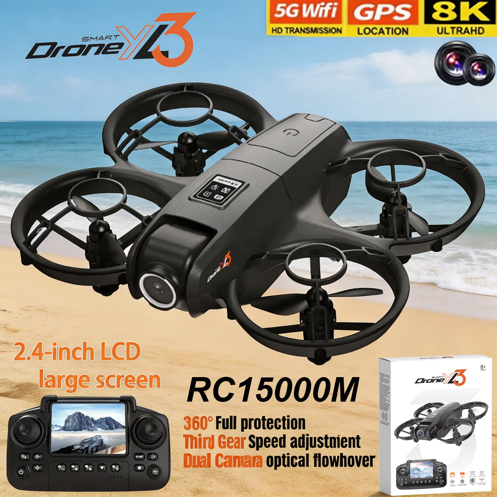 Drone Mapping - 새로운 YL3 RC 드론 8K 1080P