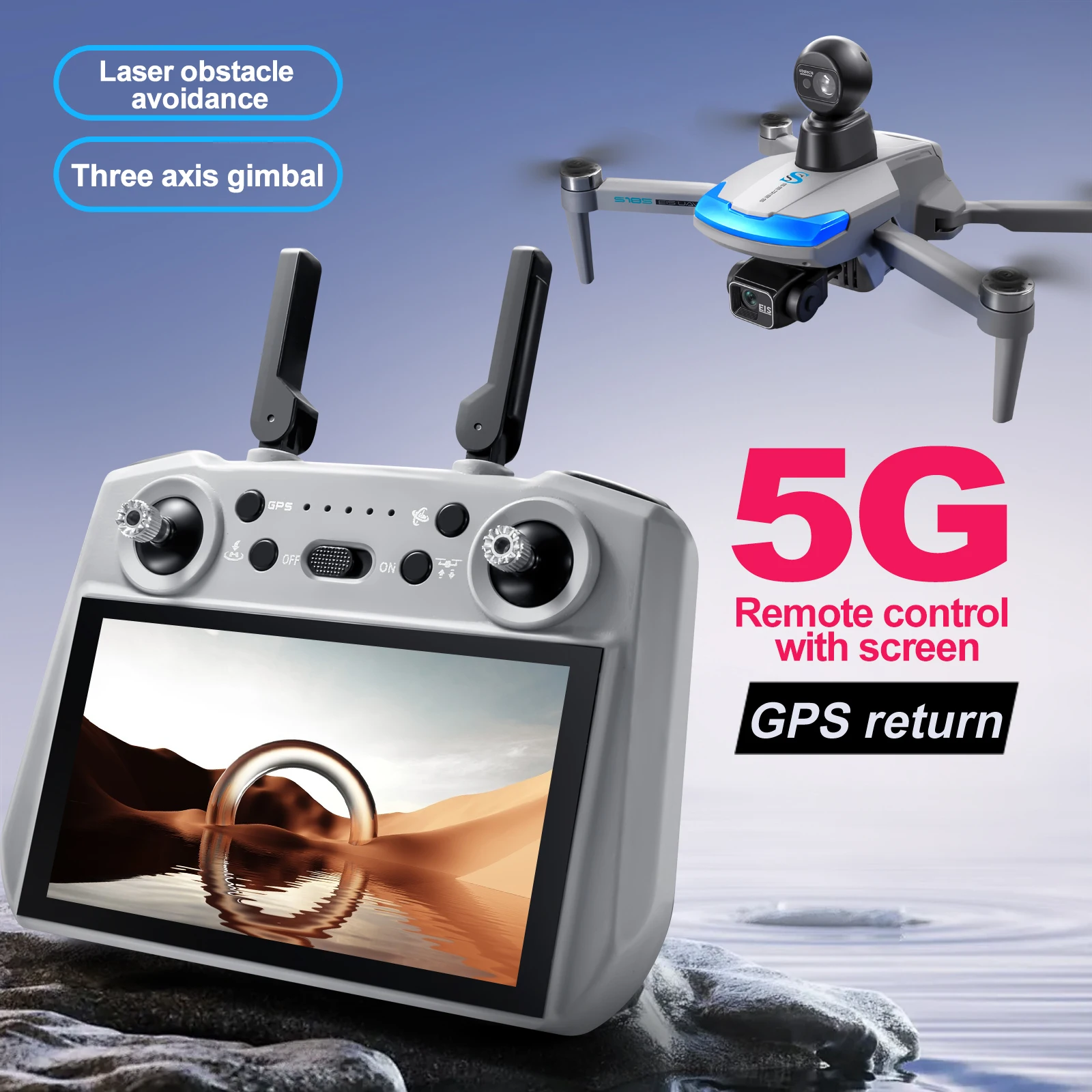 S185 전문 드론 2.7K HD 듀얼 카메라 터치 스 - Drone Surveying 리뷰 및 가격